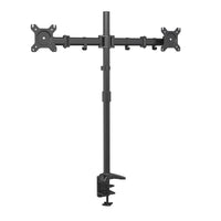 ShoppingAll SA-D290 Adjustable Dual Monitor Standing Mount Extra Tall 31.5" Pole for Two Displays up to 32" - Black-Holds one monitor 13"-32" in size and up to 17.6lb/8kg in weight with 75mm x 75mm or 100mm x 100mm VESA mounting holes