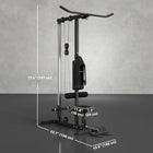 Soozier Lat Pull Down Machine Cable Station with Flip-Up Footplate - Black-Non-slip and 90° flip-up wide pedal 
