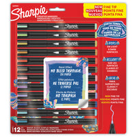 Sharpie Creative Water-Based Acrylic Paint Markers - Fine Tip - Earth Tones - Set of 12-Creative acrylic markers with a paint-like ink that won't bleed through paper