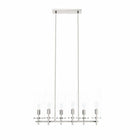 Modway Skylark 6-Light Chandelier - Clear/Polished Nickel-Modern 6-Light Chandelier