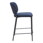 Zuo Plat Counter Stool - Blue - Set of 2-3 year limited warranty