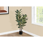Monarch Specialties 47" Artificial Indoor Oak Tree - Floor - Black Pot-11 real touch, adjustable, lush green leaves create a lifelike appearance