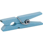 JAM Paper Wood Clip Clothes Pins - Medium - 1 1/8" - Blue - 50 Pack-Size: 1 1/8 inches