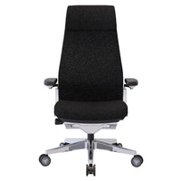 Nightingale NLC High Back Executive Chair With 4D Adjustable Arm - Black-Height adjustable, ergonomically shaped headrest incorporated into the frame of chair for maximum comfort and convenience