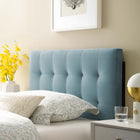 Modway Lily Biscuit Tufted Performance Velvet Twin Headboard - Light Blue-Velvet Polyester Upholstery