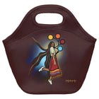 Oscardo A Skirt with a Story by Emily Kewageshig Lunch Bag-Authentic Indigenous Art Designs - Showcases stunning artwork by First Nations, Inuit, and Métis artists from across Canada, bringing Indigenous culture and creativity to everyday life