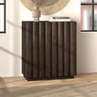 Hudson&Canal Molly Rectangular Fluted Accent Cabinet - 28" W - Brown Oak-Features easy assembly