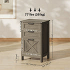 HOMCOM 3-Drawer Letter/A4 Filing Cabinet - Grey Wash-Anti-tipping device enhances safety
