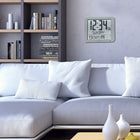Marathon Atomic Wall Clock with Indoor/Outdoor Temperature - Graphite Grey (CL030027FD-GG)-Self-Setting/Adjusting: Using radio frequencies broadcast from NIST’s Colorado Atomic Clock
