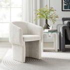 Modway Verity Barrel Back Chenille Dining Armchair - Ivory-Versatile Accent Chair