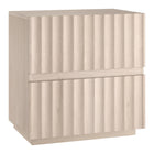 Hudson&Canal Jaylen Rectangular Fluted Nightstand - 24" W - Alder White-Modern contemporary design for your bedroom, guest suite, or anywhere you need a little extra storage