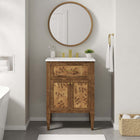 Modway Elysian 24" Wood Bathroom Vanity - White/Brown-8" Centerset Holes