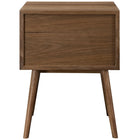 Modway Dispatch Nightstand - Walnut-Splayed Dowel Legs