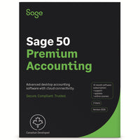 Sage 50 2026 Premium Accounting Canada CSRT - 2 Users - 1 Year Subscription-Up to 2 users