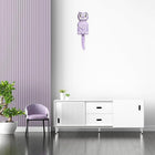 Kit-Cat Klock Vintage Lady Cat Wall Clock with Pearls - Pastel Lilac -Proudly manufactured with high quality materials to ensure long lasting durability and performance