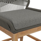 Modway Wellspring Outdoor Patio Teak and Rope Counter Stool - Gray Graphite-8