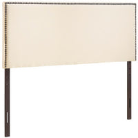 Modway Region Nailhead Upholstered Full Headboard - Ivory-Contemporary headboard