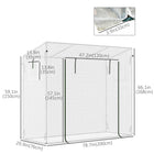 Outsunny 6.6' x 2.5' x 5.5' Walk-in Greenhouse with Steel Frame & Door & Window- Large roll-up door for easy in and out
 