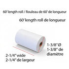 Eddie's Thermal Paper Roll - 2-1/4" x 60' - 250 Pack (BPA Free)-Features an end-of-roll red line indicator