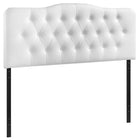 Modway Annabel Upholstered Vinyl King Headboard - White-Fits king size beds