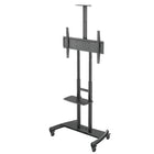 Kanto Rolling TV Cart with Adjustable Shelves for 37" - 86" Screens - Black-Accommodates VESA sizes from 200x200 to 800x500