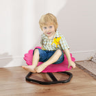 Qaba Flower-Shaped Kids Swivel Chair for Training Body Coordination - Pink-Promotes balance for the left and right brain 