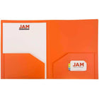 JAM Paper Heavy Duty 2-Pocket Folder - Orange - 6 Pack-Quantity: 6 Folders per Pack | One for each subject & project