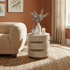 Zuo Laha Side Table - Oak White-Maximum Weight Capacity: 35
