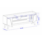 Manhattan Comfort Marcus 62.99" Mid-Century Modern TV Stand - Greige and Nature-Features 2 Media Hole for Cable and Wire Management