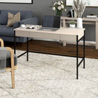 Hudson&Canal Nolan 48" Writing Desk - Alder White-Product Dimensions: 22" L x 47.63" W x 30" H