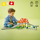 LEGO DUPLO Town Train Bridge & Tracks Expansion Building Block Set-Includes 8 track pieces, 1 action brick and a buildable elevated bridge