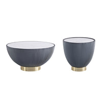Manhattan Comfort Anderson Modern 28.15" Coffee Table and 18.43" End Table - Grey - Set of 2-Modern Coffee Table and End Table Set for Living Room Use
