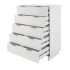 Manhattan Comfort Granville Modern Chest and Double Dresser Set - White-Home Assembly Required. All Hardware Included
