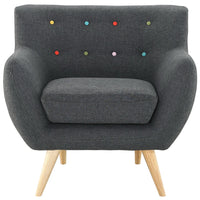 Modway Remark Upholstered Fabric Armchair - Grey-Mid-century modern style Armchair