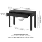 Hudson&Canal Lonsdale 48'' Desk - Black Grain-8