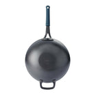 Tramontina Ember 12.5" Carbon Steel Open Wok with Natural Oil Finish - Removable Silicone Grip-Compatible with gas, electric and ceramic glass cooktops