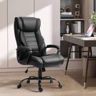 Vinsetto High Back Executive Massage Office Chair with 6-Point Vibration - Black-Seat height can be adjusted with the under-seat lever