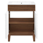 Modway Render 24" Bathroom Vanity - White/Walnut/White-Assembly Required