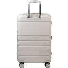Champs Linen 3-Piece Luggage Set - Ivory-8 360-Degree Spinner Wheels