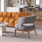 Zuo Penryn Accent Chair - Slate Grey-Dimensions: 27.2" L x 26.8" W x 27.2" H