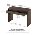 Hudson&Canal Ashcroft Rectangular Desk - 48" W - Brown Oak-Features easy assembly