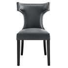 Modway Curve Vegan Leather Dining Chair - Grey-Assembly Required