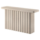 Hudson&Canal Olie 55" Wide Rectangular Fluted Console Table - Alder White-Tabletop features a weight capacity of 60 lb