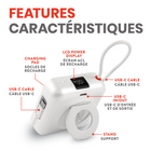 Helix 10,000 mAh Wireless Magnetic Power Bank for Phone, Watch, and Earbuds - White-5