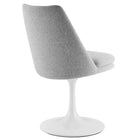 Modway Lippa Swivel Dining Upholstered Side Chair - White Light Grey-Assembly Required