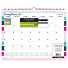AT-A-GLANCE 2027 Carousel Stripes Monthly Wall Calendar - 11-7/8" H x 14-7/8" W - Bilingual-12 months: January 2027 - December 2027