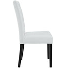 Modway Confer Dining Vinyl Side Chair - White-Dense foam padding for comfort