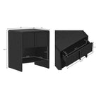Manhattan Comfort Novara 22" Contemporary 1-Drawer Nightstand - Black-Textured Drawer Fronts: Vertical fluted detailing adds visual interest and a refined, modern look