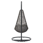Modway Abate Wicker Rattan Outdoor Patio Swing Chair - Grey White-Weight Capacity: 264 lb