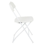 Flash Furniture HERCULES Series Premium Plastic Folding Chair - White - 10 Pack-Lightweight for easy transport and nesting storage